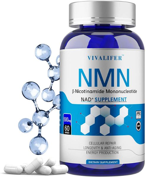 NMN Supplement, 500MG Powerful Nicotinamide Mononucleotide Capsules for Supports Anti-Aging & Antioxidant, Longevity and Energy, Naturally Boost NAD+ Levels (NMN 60PCS)