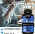 Night Time Fat Burner, Weight Loss Diet Pills for Men and Women, Appetite Suppressant, Detox & Cleanse Promote Metabolism, Inhibits Carb Absorption and Sleep Aid - 60 Capsules